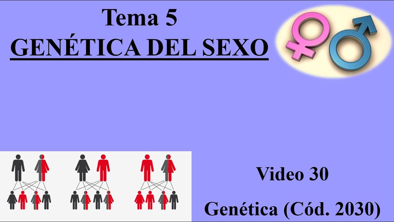 33 Tema 5. Genética del sexo. Determinación del sexo. Genética (Cód. 2030)