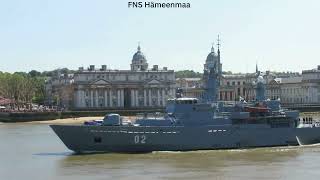 FNS Hämeenmaa | Finnish Navy | NATO Warship | Departing London