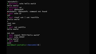 42 project: minishell