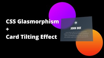 Glassmorphism effect CSS with card tilting effect uisng vanilla-tilt.js