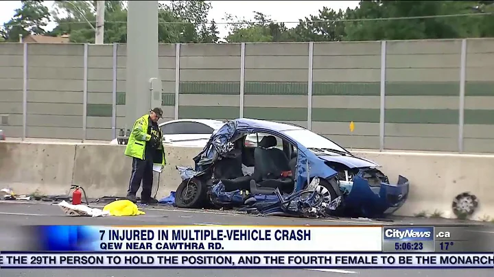 7 injured after serious crash on QEW in Mississauga