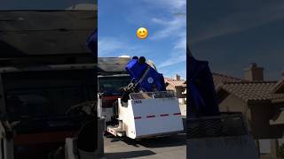 Recycling Truck Moves with every Dump  #shorts #garbagetruck #calmdown
