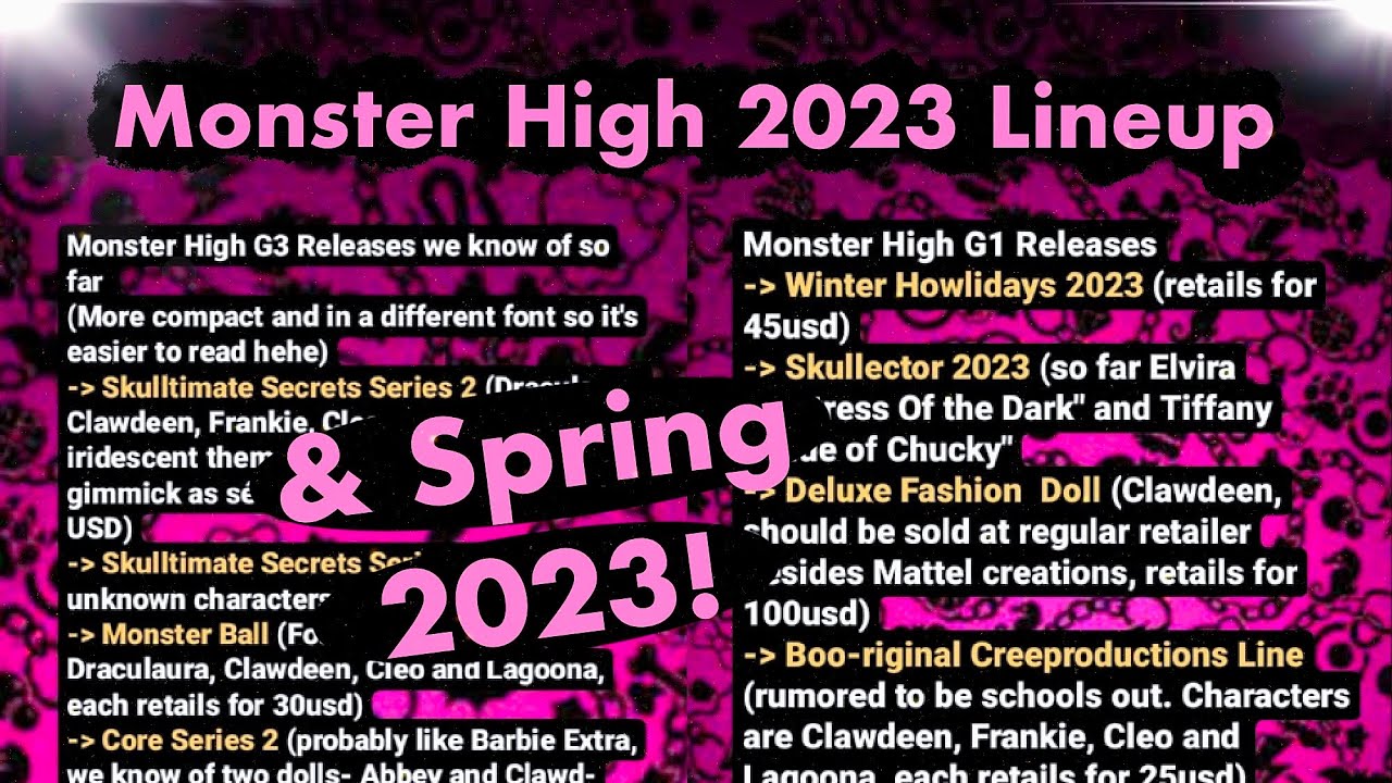 🎀💀MONSTER HIGH💀🎀, NEWS 2023❗️