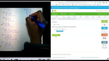 Alg 2 IXL J6 Solve a quadratic equation using square roots A
