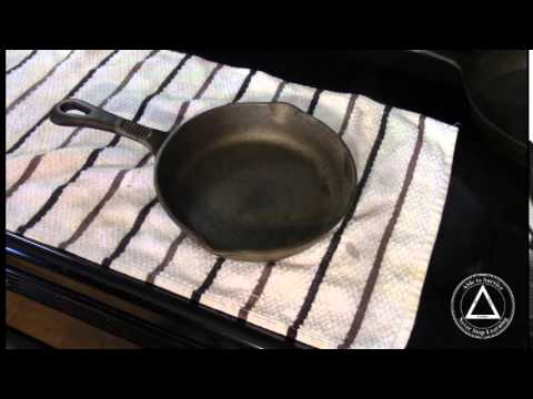 How to: Strip, Restore and Season Lodge Cast Iron Cookware - YouTube