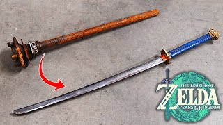 Forging Tears of the Kingdom KATANA from Rusted Axle