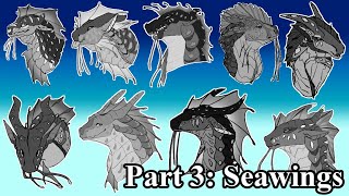 Speedpaint   All Wings of Fire Dragons Part 3  Seawings