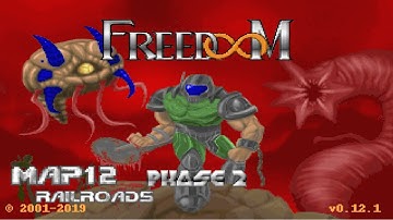 FreeDoom: Phase 2 - Map12: Railroads (100%) [Crispy Doom]
