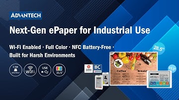 Advantech Industrial ePaper Solutions – Full-Color, Wi-Fi Enabled, NFC Battery-Free Displays