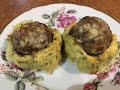 Тефтели в картофельных корзинках   Meatballs in potato baskets