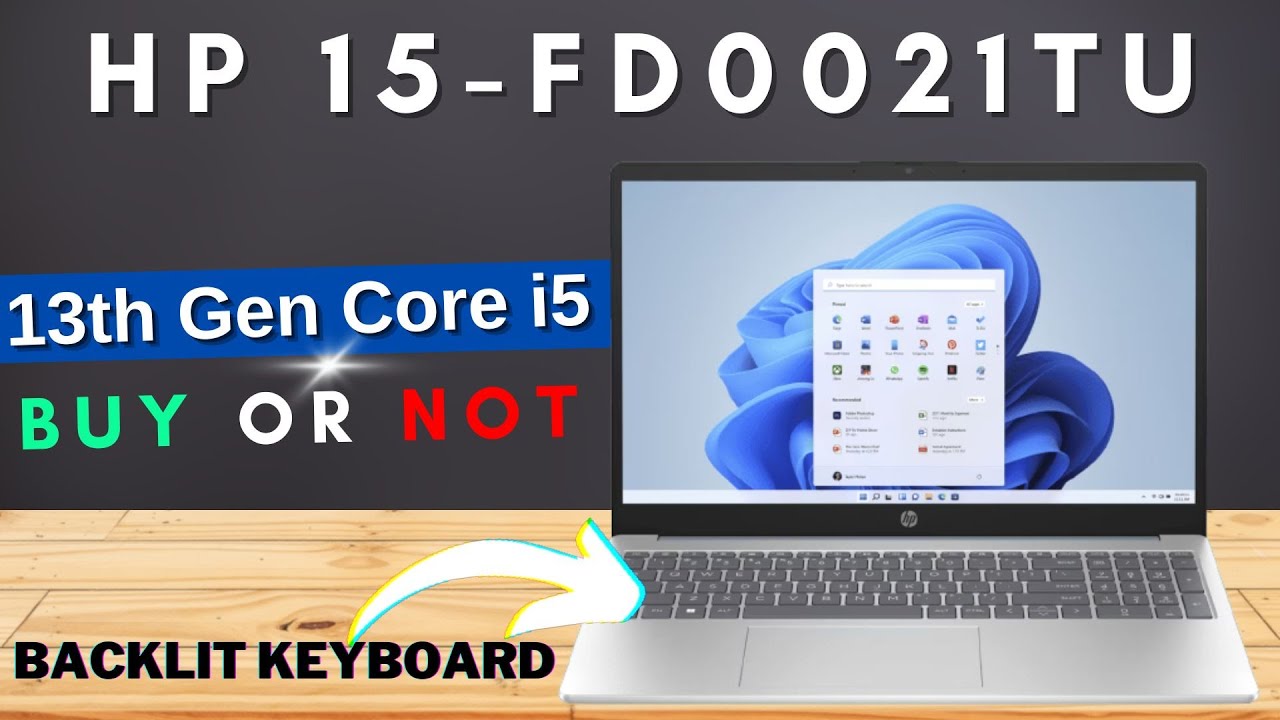 HP 15 FD021TU Laptop 2023 | 13th Gen Core i5-1335U | Backlit