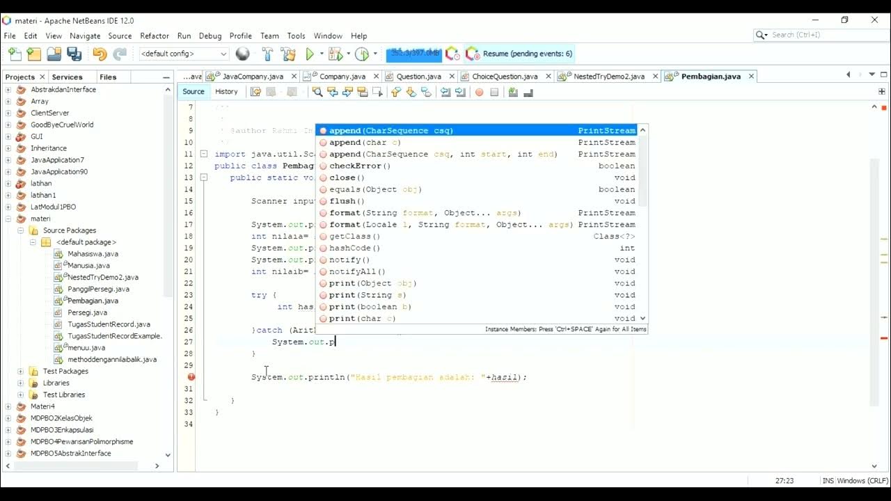 Exception Handling Pada Java - YouTube
