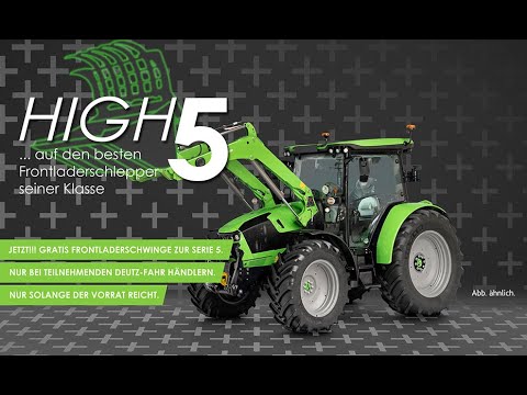 Landtechnik: Gratis Frontladeschwinge zur Serie 5 von Deutz Fahr