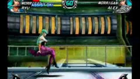 Tatsunoko vs Capcom: Ultimate All-Stars Arcade Mode As Ryu/Morrigan Part 1/3