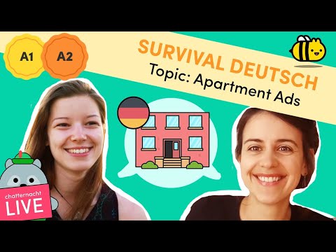 Understanding Apartment Ads / Wohnunganzeigen - German Lesson (A1/A2) - Chatterbug Live