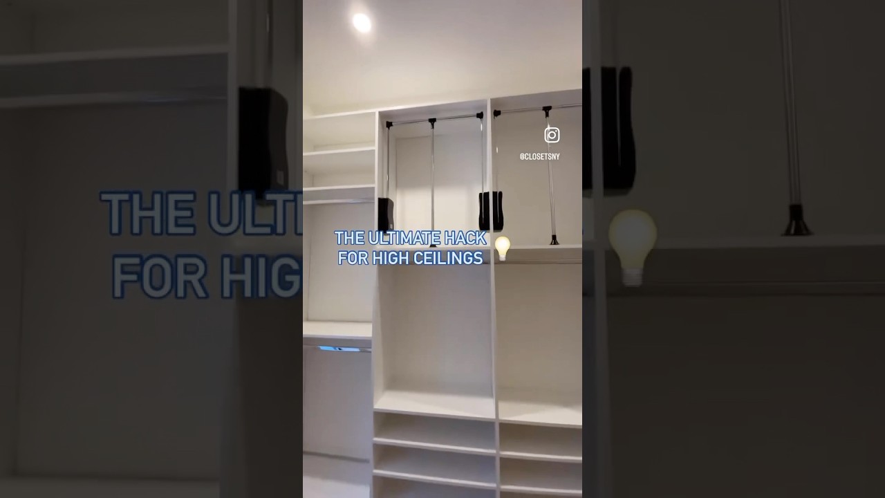 A pull-down closet rod let’s you optimize vertical space without compromising on your comfort 🏠