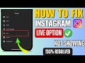 How to Fix Instagram Live Option Not Showing | Instagram live option missing | Live option problem