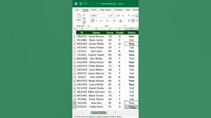 Format Painter in Excel #Shortcut