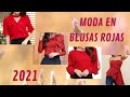 MODA EN BLUSAS ROJAS 2021💞FASHION IN RED BLOUSES