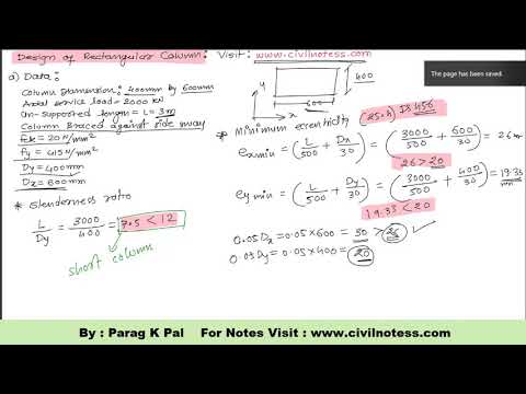 Design of short column using LSM