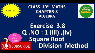 10th Maths -- Algebra  Chapter -3 , Exercise -3.8 ,Q .NO : 1 (iii),(iv) Square  Root - TN Samacheer
