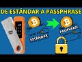 Ledger | Cómo Pasar Bitcoin de la Cuenta Estándar a la Cuenta con Passphrase