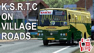 K.S.R.T.C on VILLAGE ROADS|KERALA BUS GAMEPLAY|FREE MOD|Please watch and share. screenshot 5