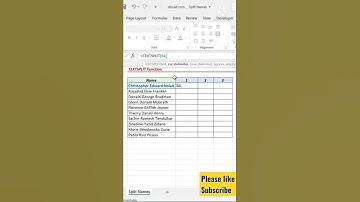 #shorts  Excel Tips and Tricks || how to split text in excel using formula