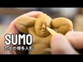 大相撲 “ 昼寝する力士 ” を博多人形職人が完全再現するプロセス。