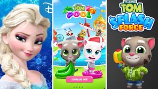 tom splash force vs Disney Frozen vs Tom Pool || android games || Raeed tv