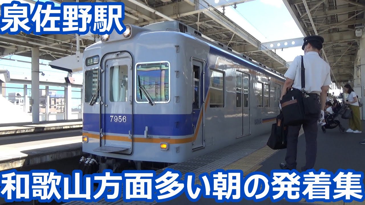 【和歌山方面多い朝の発着集！】南海本線・空港線 泉佐野駅 休日午前の発着集【50000系ラピート・12000系サザンプレミアム・9000系空港急行・7100系区間急行…】