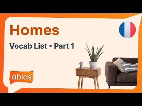 Homes French Vocabulary List Part 1 