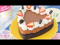 TARTA FRÍA DE CHOCOLATE, FRESAS Y GALLETAS OREO  🍫🍓 | POSTRE SIN HORNO | QUIERO CUPCAKES