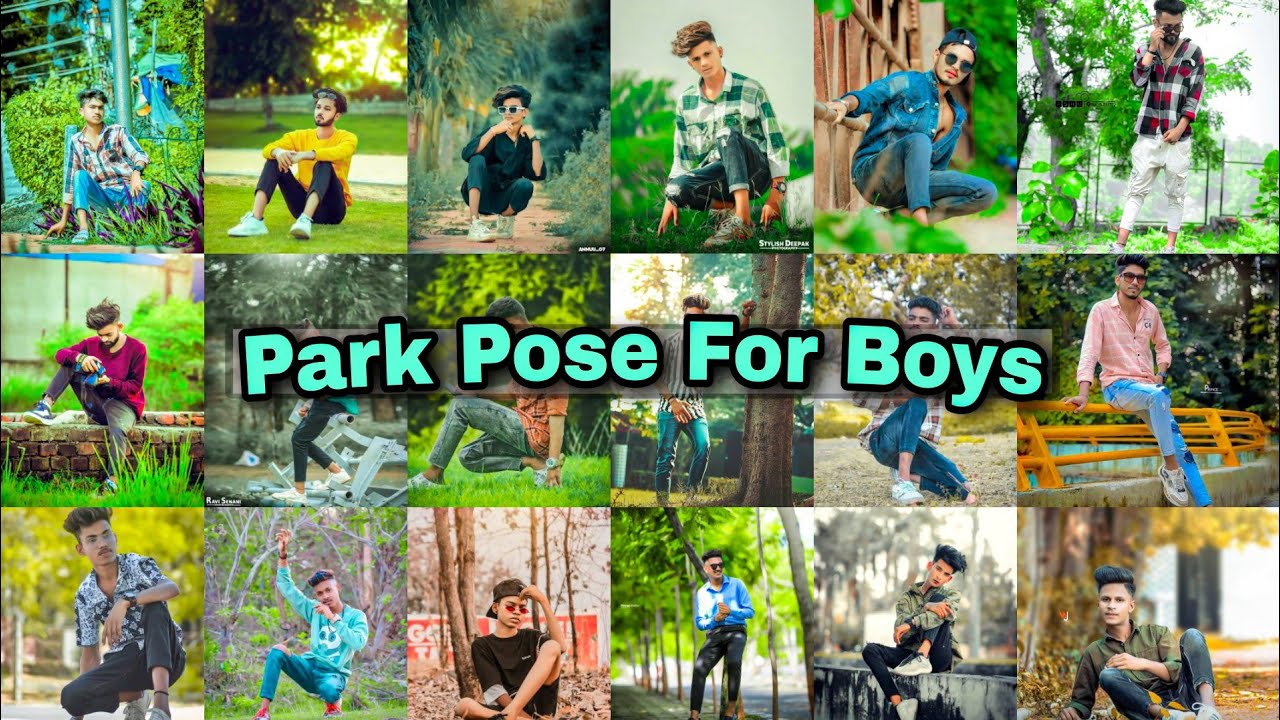 Park photoshoot poses boy How to pose in park Jungle photoshoot