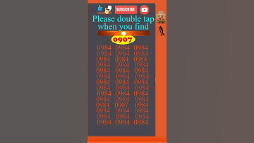 Spot (Find) 0907 in 5 seconds, #observation  #skills , Visual Test,  #search #puzzle #shorts #quiz