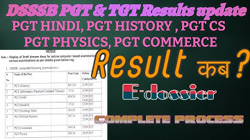 DSSSB PGT & TGT result update | Full Information #dsssbupdate  