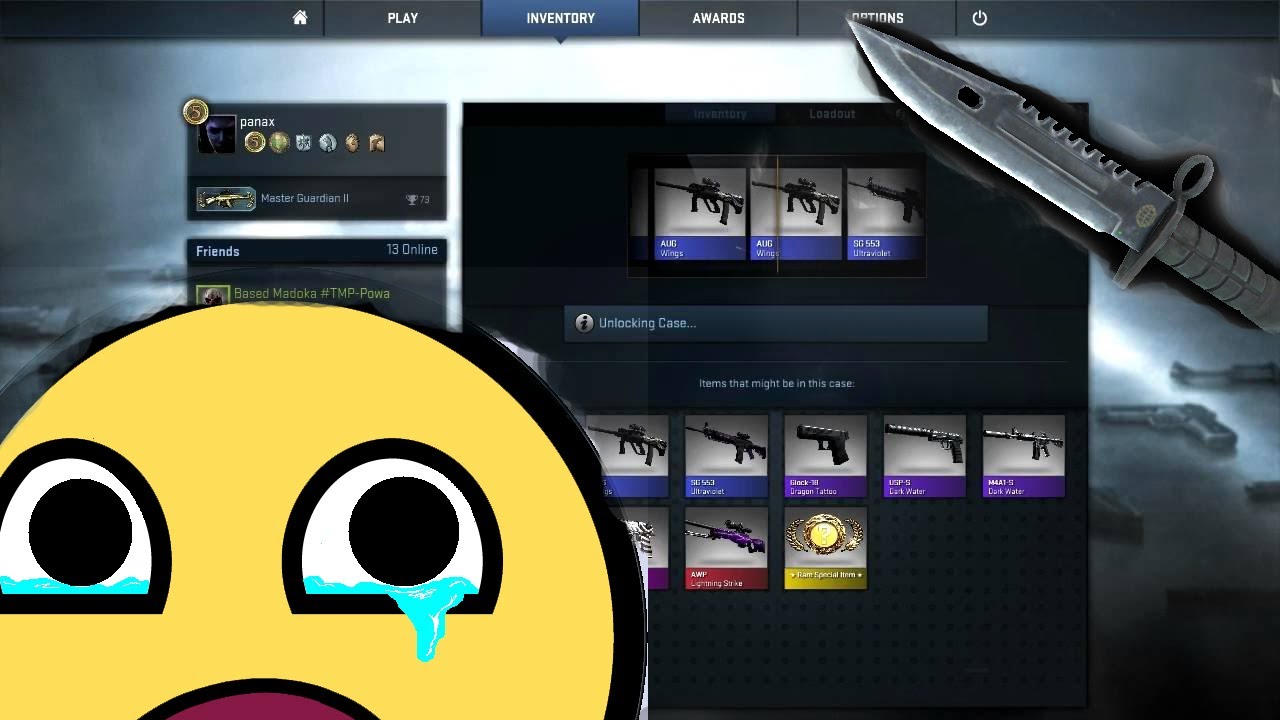 Cs:Go Case opening RARE item miss - YouTube