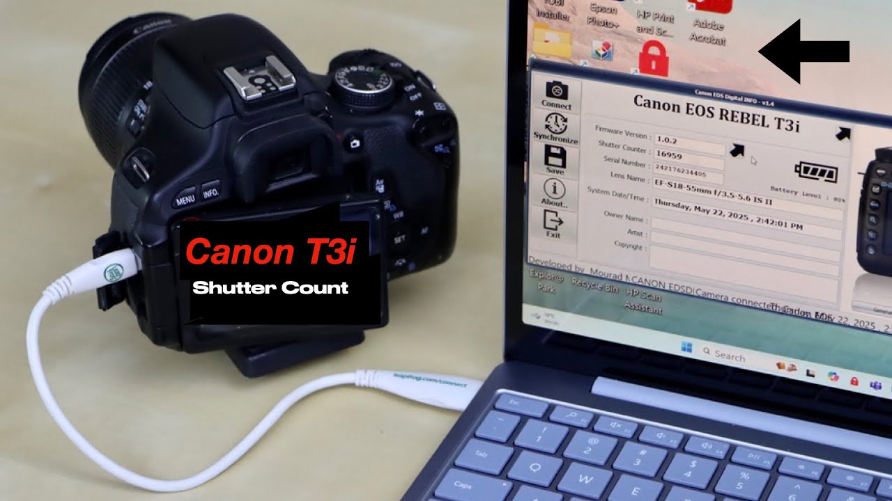 How to Check Shutter Count on any Canon EOS T3i, T4i & T5i Camera ?