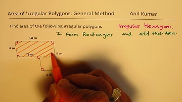 Area of Irregular Hexagon with Parallel and Perpendicular sides