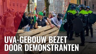 LIVE: Demonstranten bezetten UvApand bij Binnengasthuisterrein