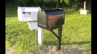 This video shows how to install a mailbox post, as well as the mailbox. Note that the measurements mentioned in this video may 