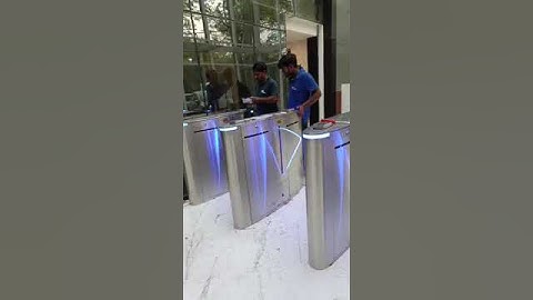 Flap barrier installation #essl #barriergate #turnstile