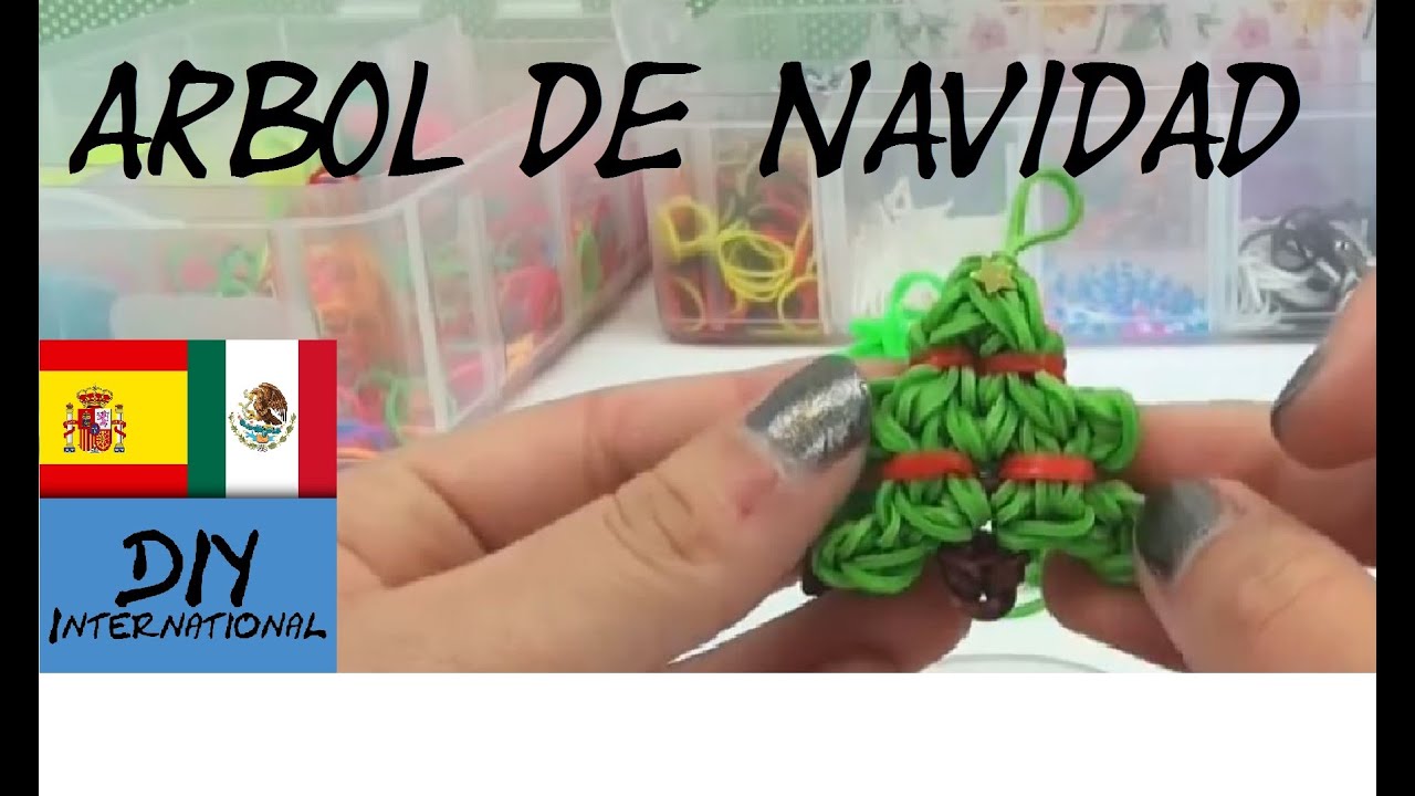 CÓMO HACER UN ARBOL DE NAVIDAD DE GOMITAS - CHRISTMAS TREE - CON TELAR - TUTORIAL EN ESPAÑOL - DIY