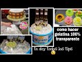 Como hacer gelatina transparente / Como hacer cubitos de hielo para decorar pasteles.