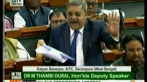 Kalyan Banerjee speaks on the Motion Of Thanks on the President’s Address