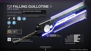 Deleting God Roll Falling Guillotine
