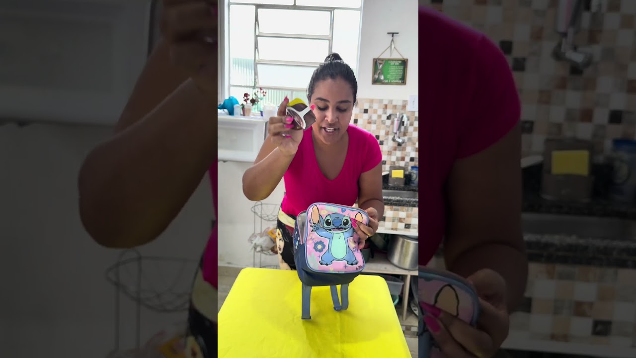 Preparando a lancheira da Manu 