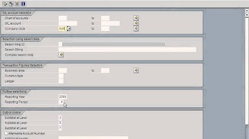 SAP GL Account Totals And Balances