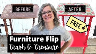 Furniture Flip \/ Upcycled DUMP FIND TABLE \/ TRASH TO TREASURE