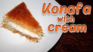How to make Konafa with cream .